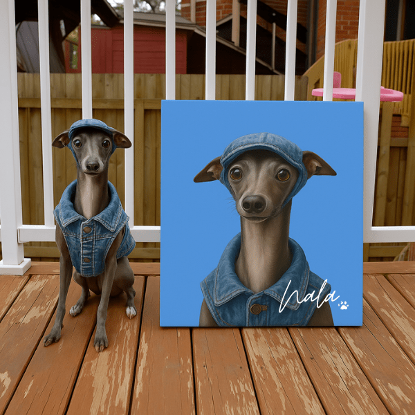 Retrato con Fondo Sólido para Mascotas