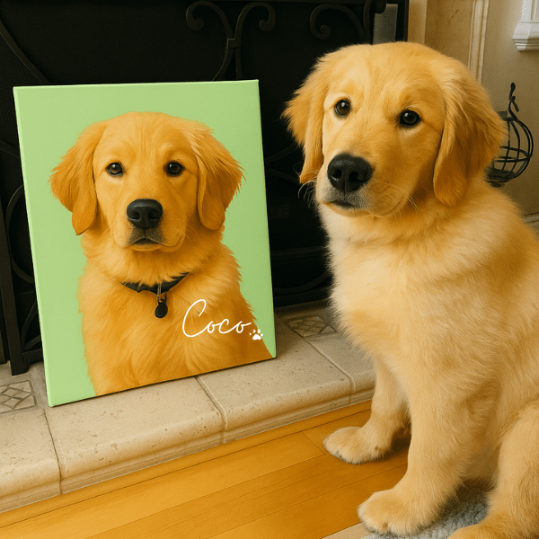 Retrato con Fondo Sólido para Mascotas