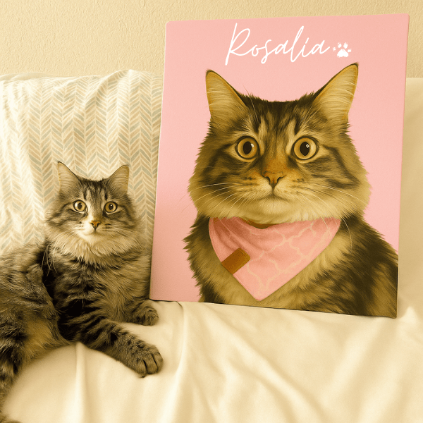 Retrato con Fondo Sólido para Mascotas