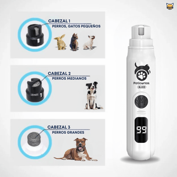 Lima de uñas eléctrica para mascotas