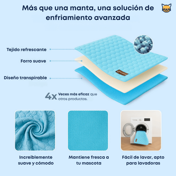 CoolPet™ – Manta refrescante para mascotas